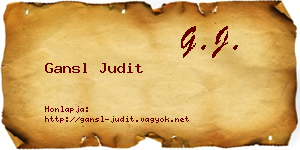 Gansl Judit névjegykártya